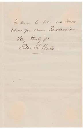 Lot #602 Edward Everett Hale (4) Signed Letters - Image 9