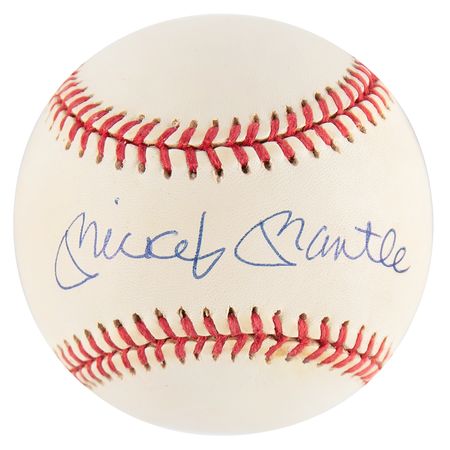 Lot #960 Mickey Mantle Signed Baseball