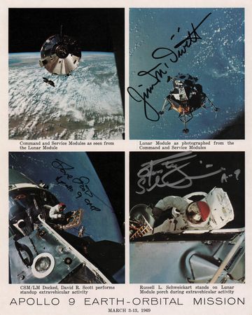 Lot #423 Apollo 9 Crew-Signed Photograph - Image 1