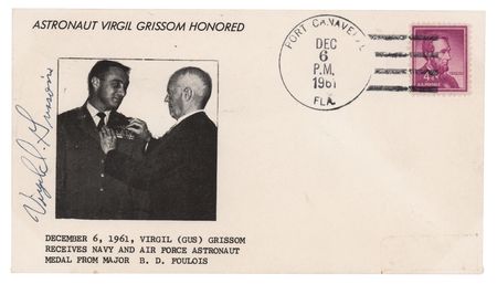 Lot #452 Gus Grissom Signed Cover