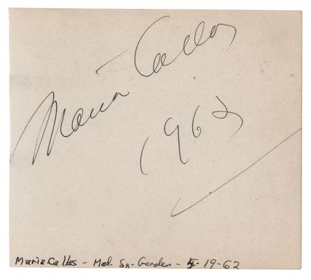 Lot #656 Maria Callas Signature