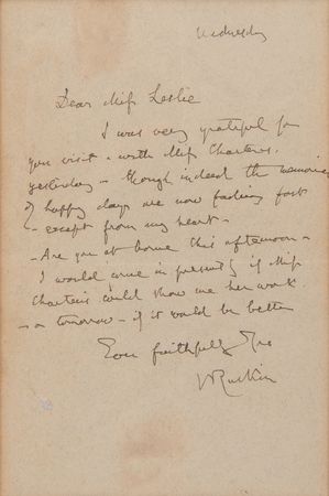 Lot #613 John Ruskin Autograph Letter Signed - Image 2