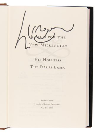 Lot #257 Dalai Lama Signed Book - Ethics for the New Millenium - Image 4