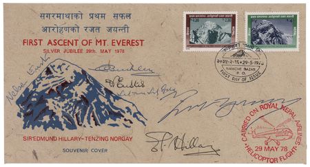 Lot #276 Edmund Hillary and Tenzing Norgay Signed