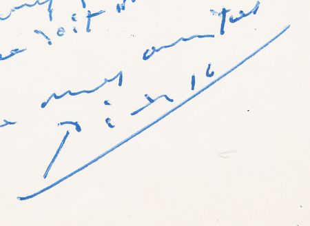 Lot #509 Pablo Picasso Thrice-Signed Autograph Letter to His Financial Advisor - Image 3