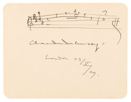 Lot #629 Claude Debussy Autograph Musical