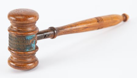 Lot #359 USS Constitution 1927 Restoration Hull Wood Gavel Gavel - Image 1