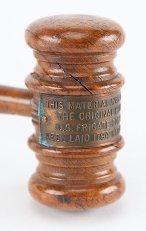 Lot #359 USS Constitution 1927 Restoration Hull Wood Gavel Gavel - Image 4