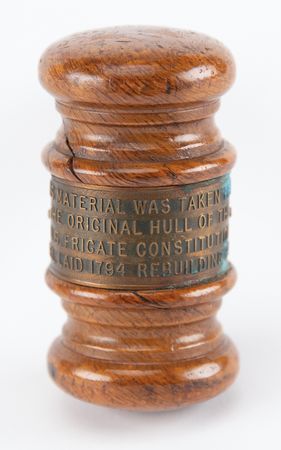 Lot #359 USS Constitution 1927 Restoration Hull Wood Gavel Gavel - Image 5