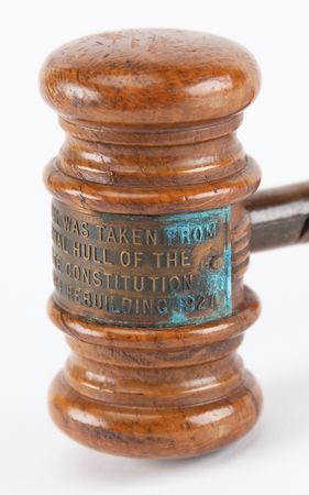 Lot #359 USS Constitution 1927 Restoration Hull Wood Gavel Gavel - Image 6