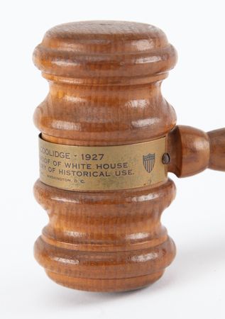 Lot #329 White House 1927 Wood Relic Gavel Gavel - Image 5