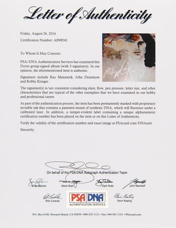 Lot #690 The Doors Signed Album - Weird Scenes Inside the Gold Mine - Image 2