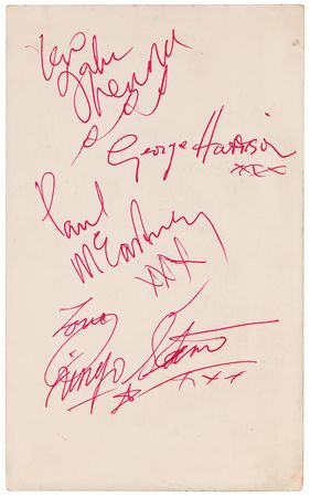 Lot #636 Beatles Signed 1963 Parlophone Promo Card - Image 2