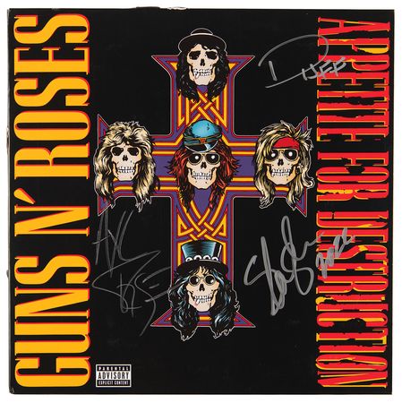 Lot #697 Guns n' Roses Signed Album - Appetite for