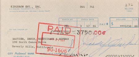 Lot #839 Judy Garland Signed Check - Image 2