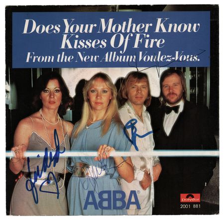 Lot #749 ABBA Signed 45 RPM Single Record - 'Does