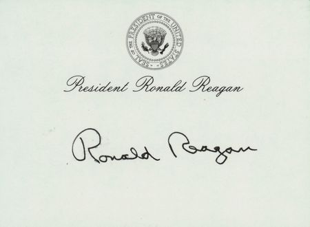 Lot #108 Ronald Reagan Signature