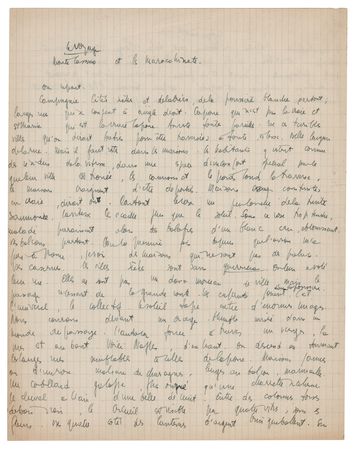 Lot #575 Jean-Paul Sartre Handwritten Manuscript