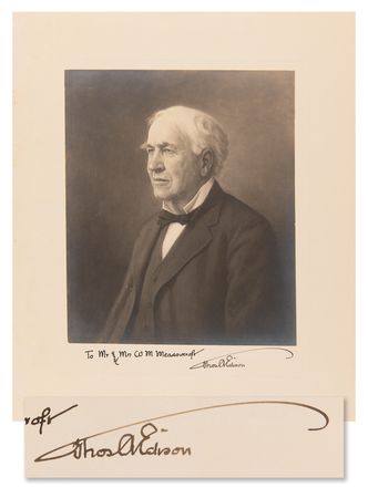 Lot #195 Thomas Edison Oversized Signed Photograph - Image 1