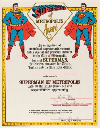 Lot #543 Superman: Siegel, Shuster, and Alyn