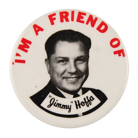 Lot #277 Jimmy Hoffa 1957 Pinback Button