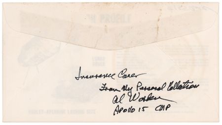 Lot #419 Apollo 15 Signed Insurance Cover - From the Personal Collection of Al Worden - Image 2