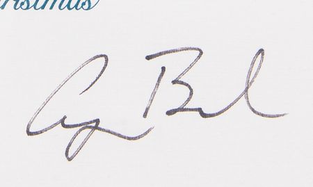 Lot #41 George Bush Signed Christmas Card - Image 2