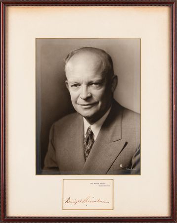 Lot #60 Dwight D. Eisenhower Signed White House Card - Image 1