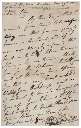 Lot #290 King George III Children (3) Autograph Letters Signed: Princess Augusta Sophia and Princes Adolphus and Augustus Frederick - Image 4
