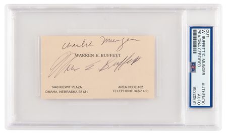 Lot #183 Warren Buffett and Charlie Munger