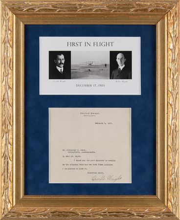 Lot #379 Orville Wright Typed Letter Signed - Image 1