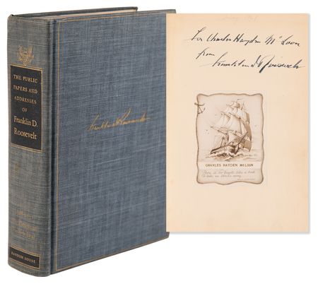 Lot #110 Franklin D. Roosevelt Signed Book - The