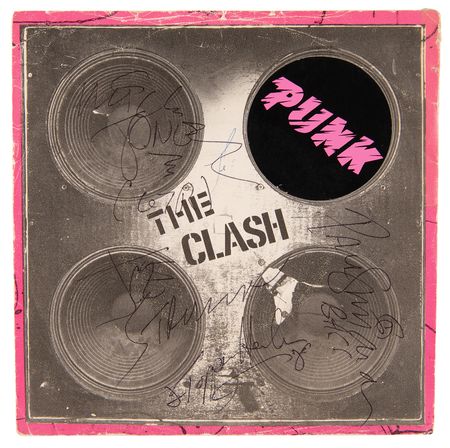 Lot #746 The Clash Signed 45 RPM Single Record for