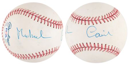 Lot #805 Michael Caine Signed Baseball