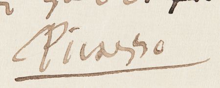 Lot #508 Pablo Picasso Autograph Letter Signed - A Day After the Premiere of the 'Parade' Ballet - Image 2