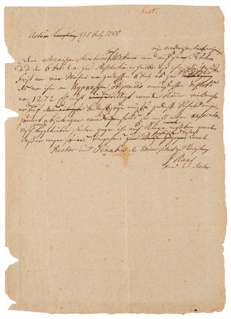 Lot #207 Immanuel Kant Rare Autograph Document Signed as Rector of the University of Königsberg (1788) - Image 2