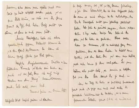 Lot #197 Otto Hahn War-Dated 24-Page Autograph Letter Signed from the Western Front, Sending Holiday Wishes and News of the ?Christmas Truce? Miracle - Image 10
