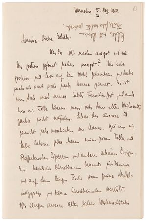 Lot #197 Otto Hahn War-Dated 24-Page Autograph Letter Signed from the Western Front, Sending Holiday Wishes and News of the ?Christmas Truce? Miracle - Image 3