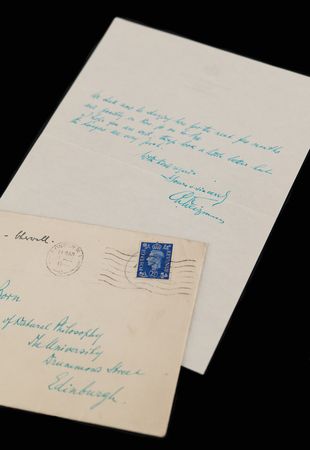 Lot #158 Chaim Weizmann War-Dated Autograph Letter Signed to Max Born: ?A strong Jewish State in P?ne is obviously of advantage to the British