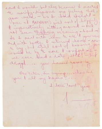 Lot #642 Janis Joplin Emotional Autograph Letter Signed to Her Boyfriend - 