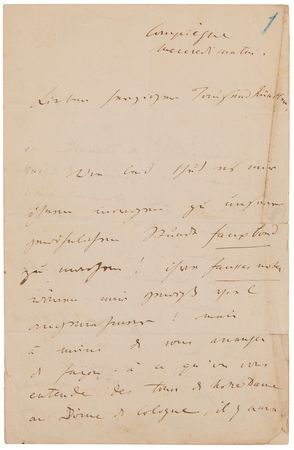 Lot #631 Franz Liszt Autograph Letter Signed