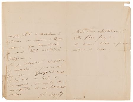 Lot #631 Franz Liszt Autograph Letter Signed - Image 2