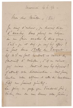 Lot #657 Charles Gounod Autograph Letter Signed