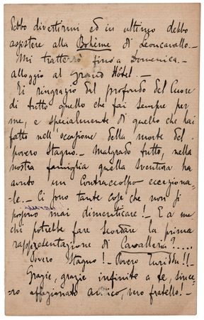 Lot #661 Pietro Mascagni Autograph Letter Signed on the 