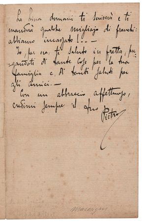 Lot #661 Pietro Mascagni Autograph Letter Signed on the 