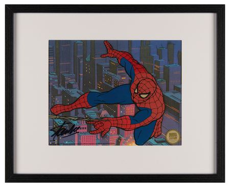 Lot #555 Stan Lee Signed 'Spiderman' Sericel - Image 2