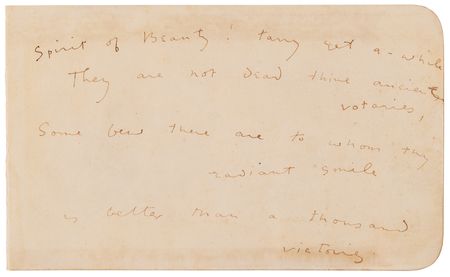 Lot #579 Oscar Wilde Autograph Quotation Signed - 'The Garden of Eros' - Image 2