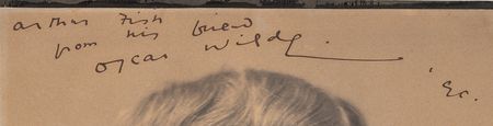 Lot #580 Oscar Wilde Rare Signed Photograph to His Assistant Editor Arthur Fish - Image 2