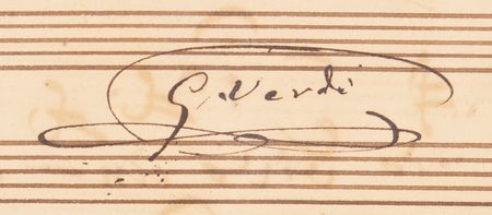 Lot #628 Giuseppe Verdi Autograph Musical Quotation Signed - 'A Masked Ball' - Image 3