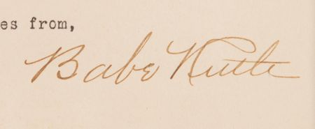 Lot #942 Babe Ruth Typed Letter Signed on His Newspaper Column: 